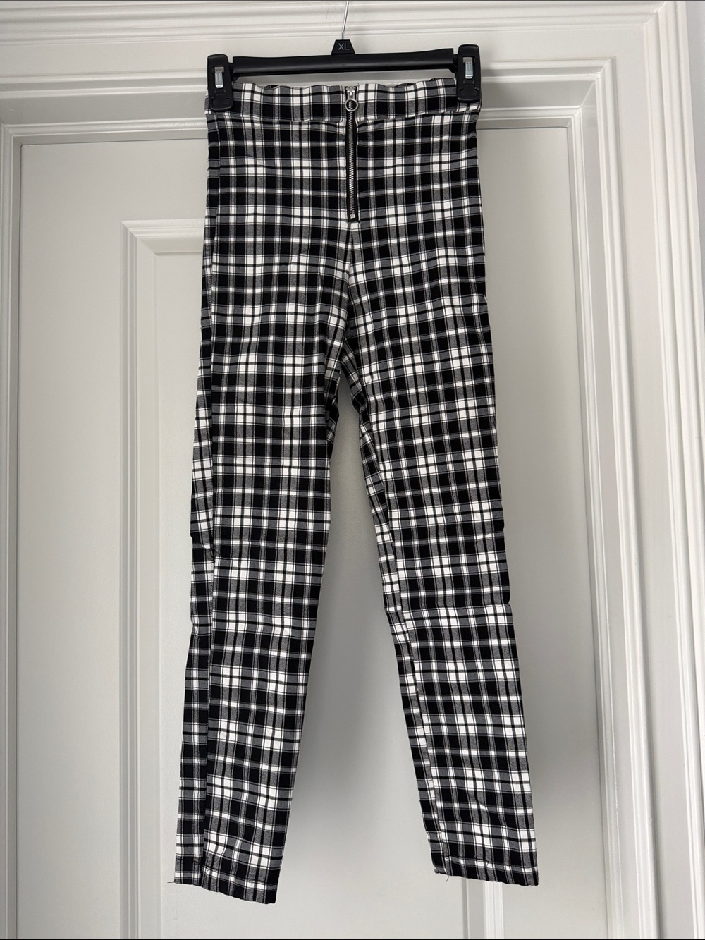 Garage Monochrome Black and White Hig Rise Plaid Leggings